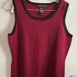 SELLING GEOFFREY BEENE TOP FOR WOMEN SIZE M COLOR RED WINE And BLACK PRE-OWNED